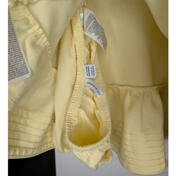 Janie and Jack Yellow Eyelet Ruffle Ponte Dress A-Line - Picture 6 of 8